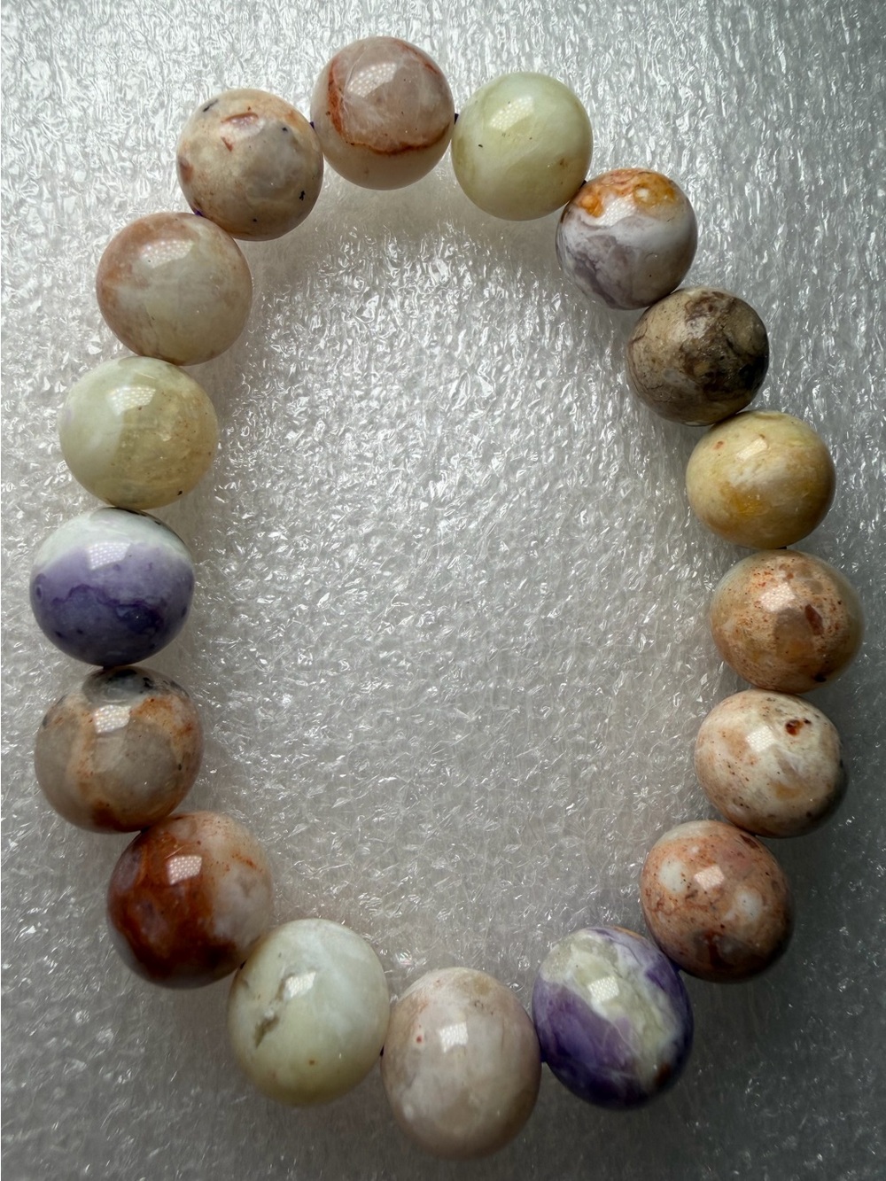 Beautiful 12MM Morado Opal Natural Crystal Bracelet